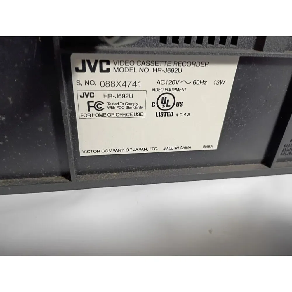 JVC VCR Model HR-J692U Tested & Works